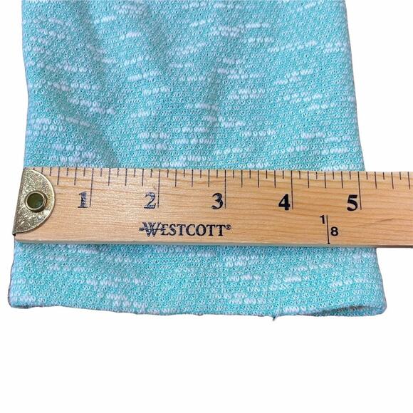 KCM Green & Cream Marled Tunic Long Sleeve Light Spring Sweater with Lace Bottom - Picture 10 of 12